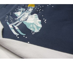 Wintersweat - Winter Ski Schneemensch Yeti Panel